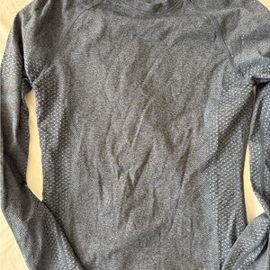 Figs Charcoal Seamless Long Sleeve Top